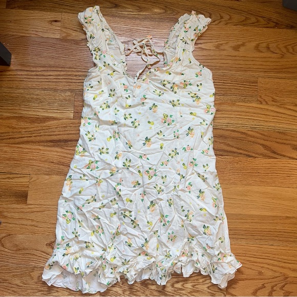 Free People Like A Lady Print Minidress size large - Picture 3 of 7